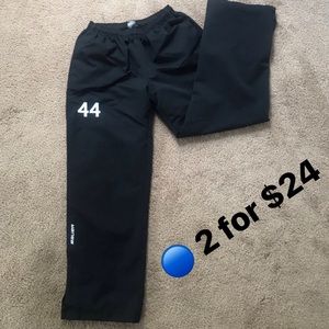 Boys heavy windbreaker black pants, S, lined